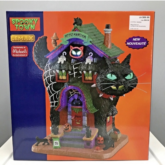 Lemax Spooky Town Meow Mansion 2021 NEW - Picture 2 of 2